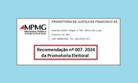 MPMG - Recomendação nº 007. 2024 da Promotoria Eleitoral 