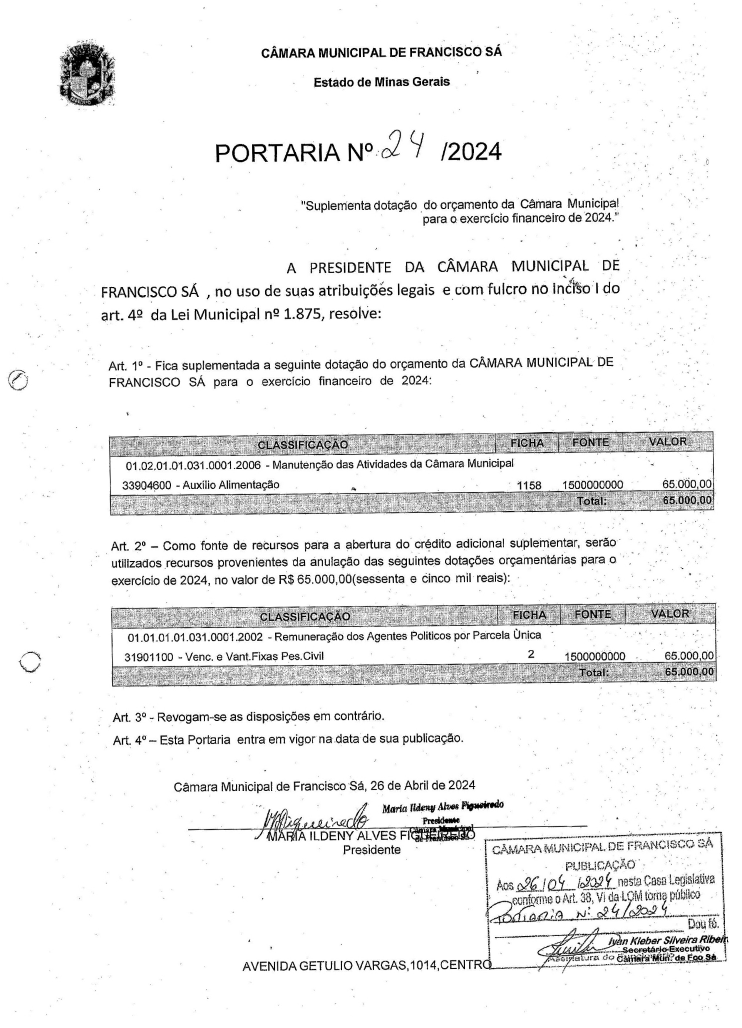 Portaria nº 024/2024