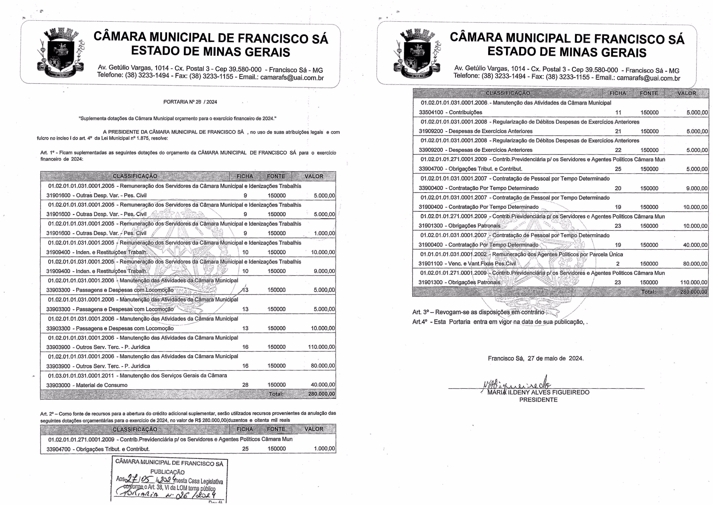 Portaria nº 026/2024