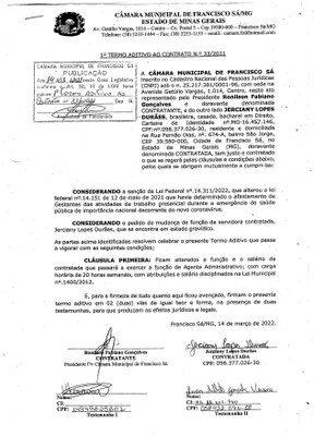 Cópia ADT N.º 001 CTR 033/2021 (Direta - Agente Administrativo)